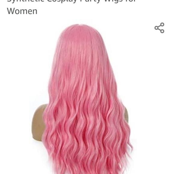 24" pink Synthetic wig - Picture 4 of 5